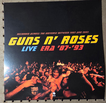 Guns N' Roses "Live Era '87-'93" - 1999 Vintage Promotional Double-sided Album Cover Poster Flat