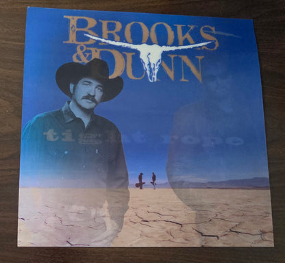 Brooks & Dunn "Tight Rope" - Vintage Tight Rope lenticular (3D effect) promotional display