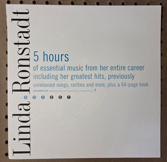 Linda Ronstadt - self-titled - Vintage 12x12 Double-sided Album Cover Promo Poster