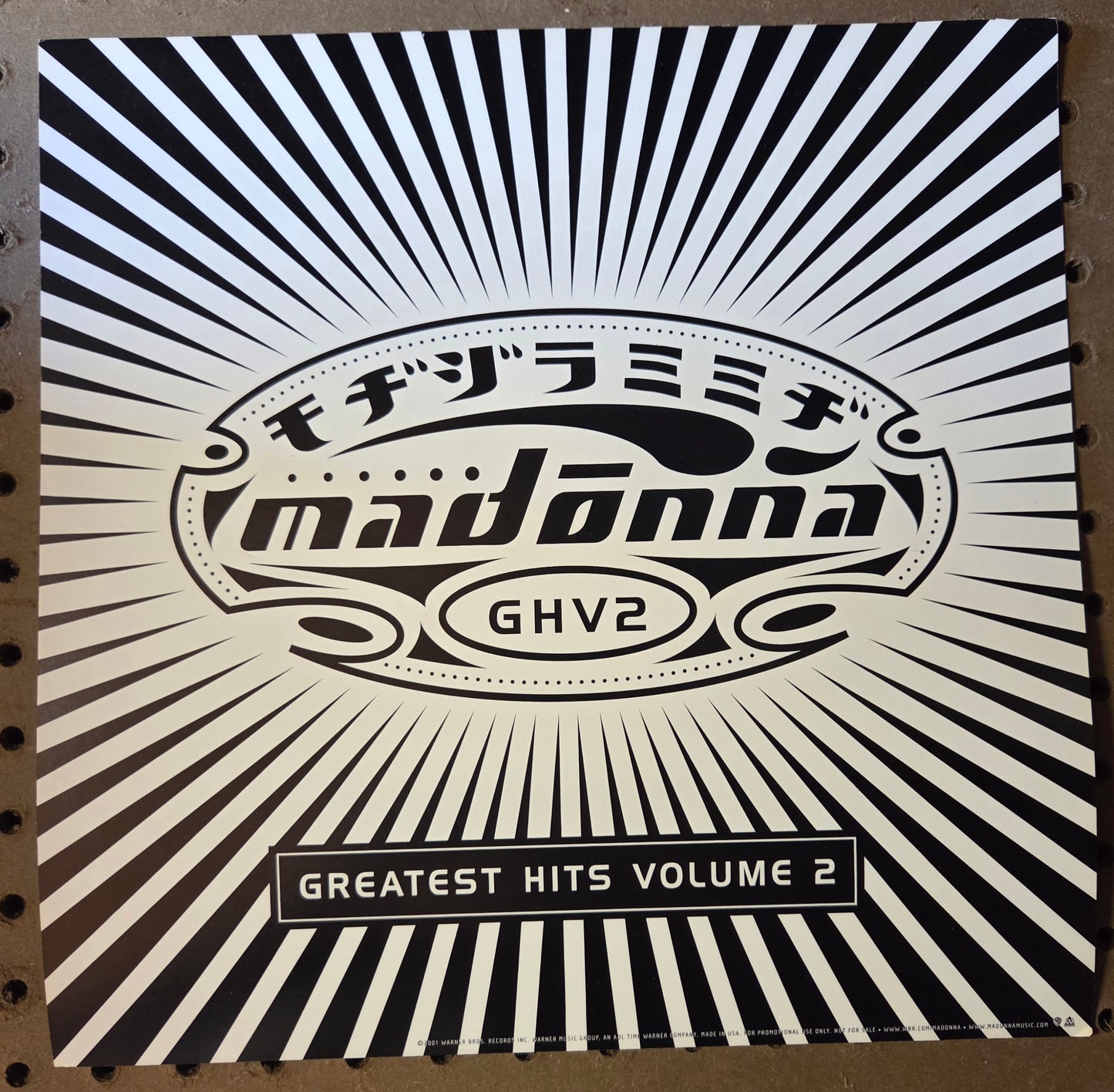 Madonna GHV2 - GHV2 - Vintage 12x12 Double-sided Album Cover Promo Poster