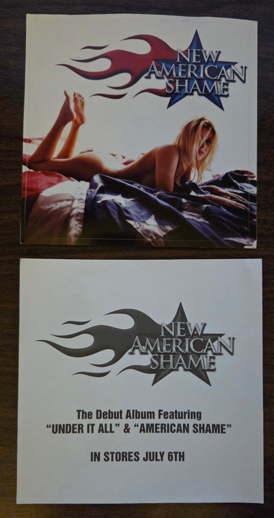 New American Shame Original Promo Sticker - Vintage 1999 Debut Album Art 5x5