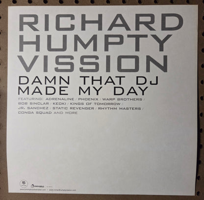 Richard Humpty Vission - Damn That DJ Made My Day - Vintage 12x12 Double-sided Album Cover Promo Poster