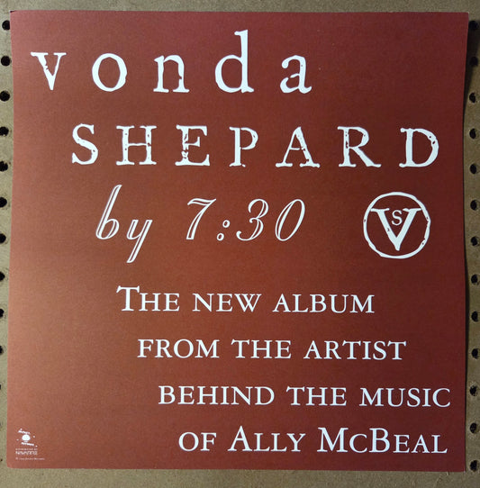 Vonda Shepard - By 7:30 - Vintage 12x12 Double-sided Album Cover Promo Poster