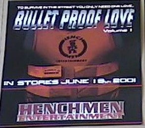 Henchmen Entertainment "Bullet Proof Love, Volume 1" - 2001 Vintage Promotional Double-sided Album Cover Poster Flat