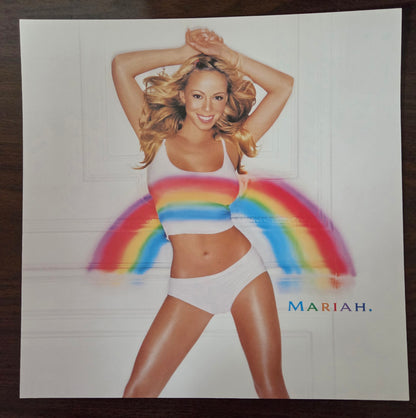 Mariah Carey "Rainbow" - 1999 Vintage Promotional Double-sided Album Cover Poster Flat