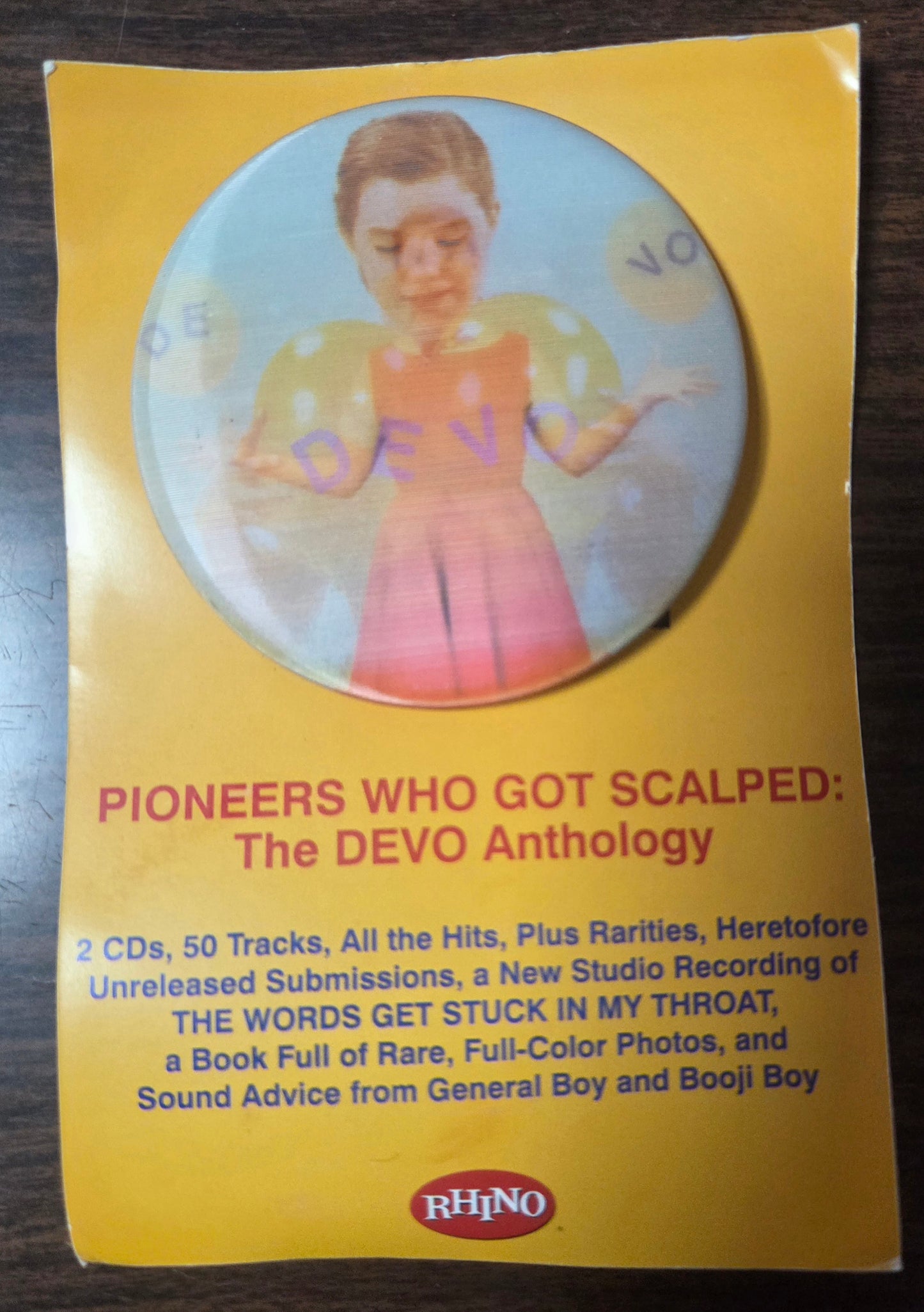 DEVO - Promotional 3" lenticular (flicker) pin