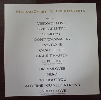 Mariah Carey "Greatest Hits" - 2001 Vintage Promotional Double-sided Album Cover Poster Flat