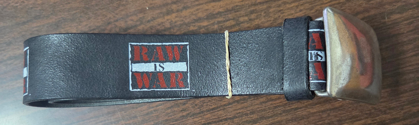 WWF/WWE Genuine Leather Belt - Raw is War (Officially Licensed) - Size 34