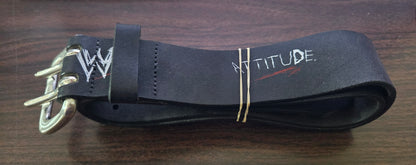 WWF/WWE Genuine Leather Belt - Attitude (Officially Licensed) - Size 32