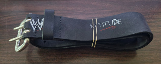 WWF/WWE Genuine Leather Belt - Attitude (Officially Licensed) - Size 32