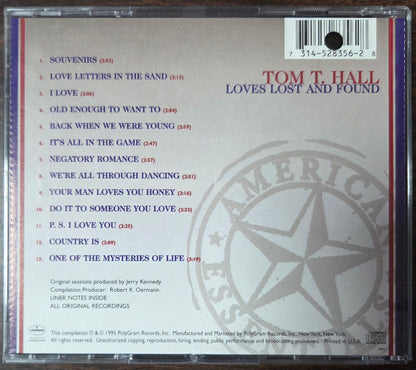 Tom T. Hall - Loves Lost and Found (Audio CD, 1995) – Promo Rare Out-of-Print Country