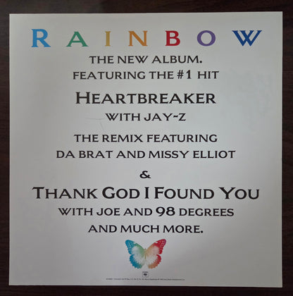 Mariah Carey "Rainbow" - 1999 Vintage Promotional Double-sided Album Cover Poster Flat