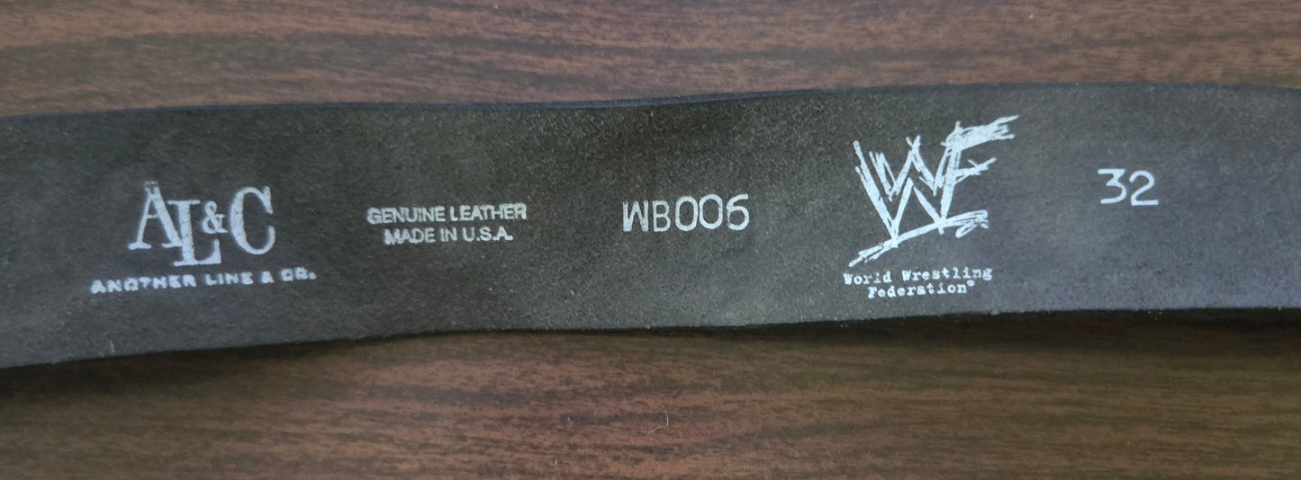 WWF/WWE Genuine Leather Belt - Undertaker (Officially Licensed) - Size 32