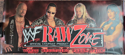 World Wrestling Federation's (WWF) "Attitude Era" Raw Zone - 1990's Vintage Double-sided Vinyl Banner