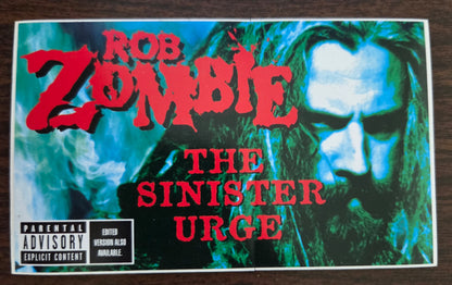 Rob Zombie - Vintage The Sinister Urge 2001 Promo Sticker (5" x 3")