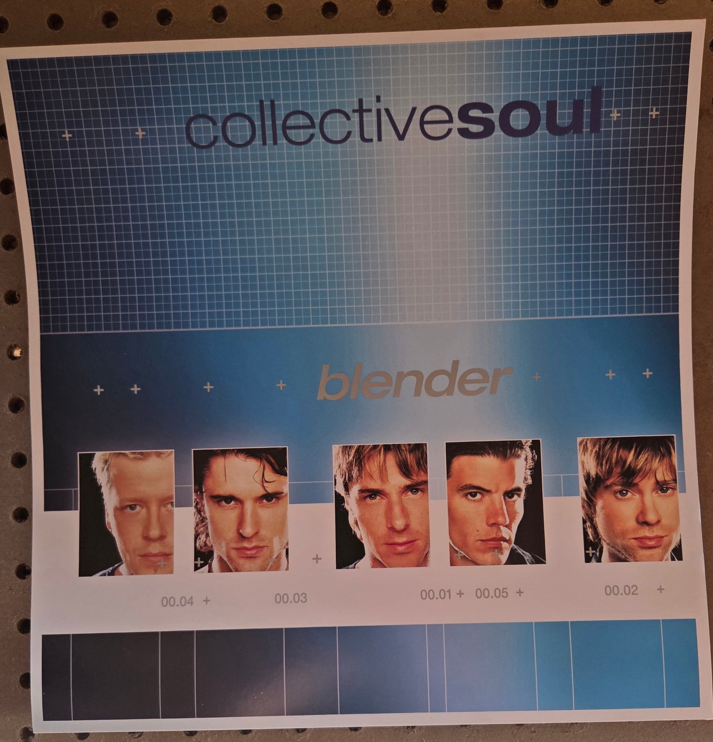 Collective Soul-Blender - 2000 Vintage Promotional Double-sided Album Cover Poster Flat