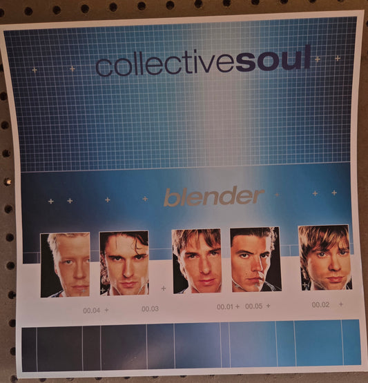 Collective Soul-Blender - 2000 Vintage Promotional Double-sided Album Cover Poster Flat