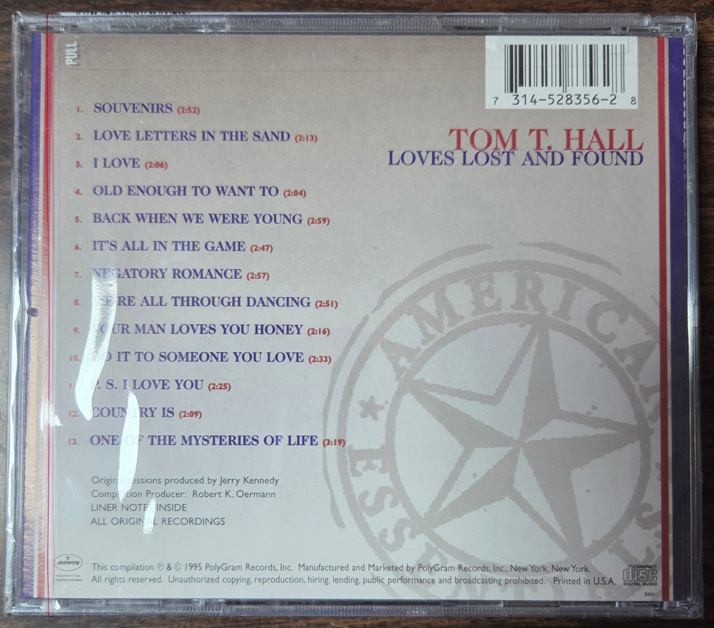 Tom T. Hall - Loves Lost and Found (Audio CD, 1995) – Rare Out-of-Print Country